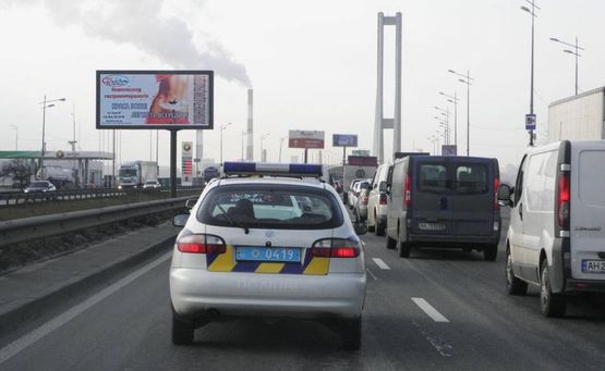 Фото рекламної площини за адресою пр-т Бажана/поворот на ст.м Славутич (А3) на Південний міст (розподілювач) СКРОЛЛЕР