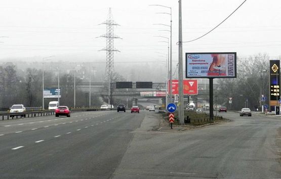 Фото рекламної площини за адресою Столичне ш/Видубичи (АЗС Глуско)/Південний міст - на Почтову пл. (А2) СКРОЛЛЕР