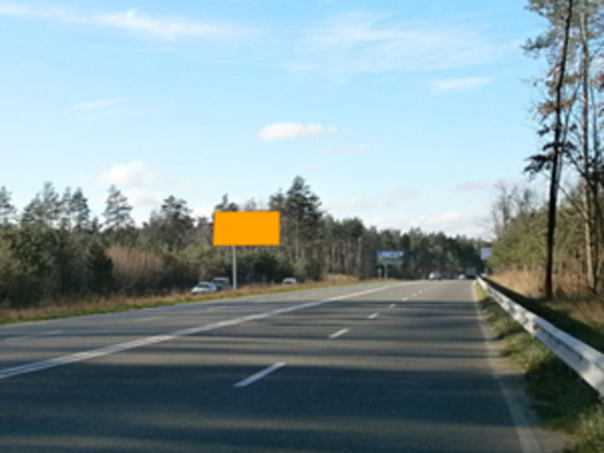 Фото рекламной плоскости по адресу Км 3+000 от  ул. Генерала Наумова, направление из Киева, Трасса Ирпень-Киев