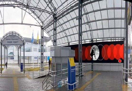 Фото рекламной плоскости по адресу ЖД станция Аэропорт "Борисполь", Платформа отправления электрички в «Киев-Пассажирский»