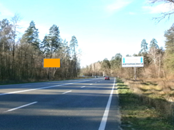 Фото рекламної площини за адресою Км 2+750 от  ул. Генерала Наумова, направление из Киева, Трасса Ирпень-Киев