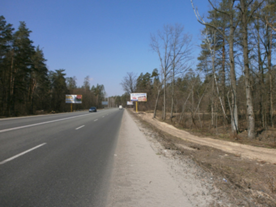 Фото рекламної площини за адресою Км 2+650 от  ул. Генерала Наумова, направление из Киева, Трасса Ирпень-Киев