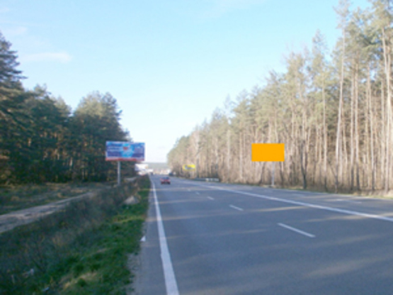 Фото рекламной плоскости по адресу Км 4+600 от  ул. Генерала Наумова, направление из Киева, Трасса Ирпень-Киев