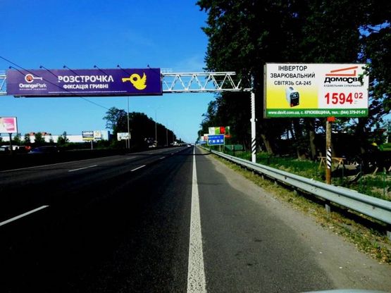 Фото рекламной плоскости по адресу с. Гатне, траса М-05 Київ-Одеса, км 14+510 право