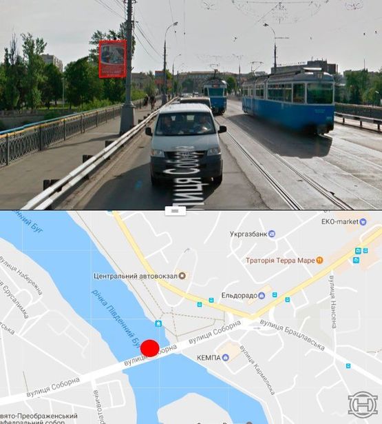 Фото рекламной плоскости по адресу Центральный мост в сторону ж/д вокзала (стор. Б):