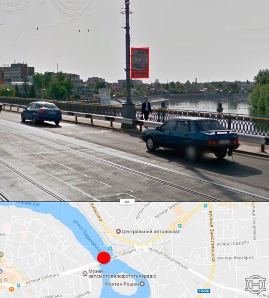 Фото рекламной плоскости по адресу Центральный мост в сторону ж/д вокзала (стор. А):