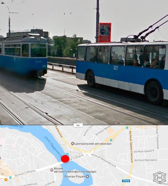 Фото рекламной плоскости по адресу Центральный мост в сторону ж/д вокзала (стор. А):