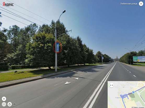 Фото рекламной плоскости по адресу вул. Любінська (ліва сторона) - від/до Аеропорту