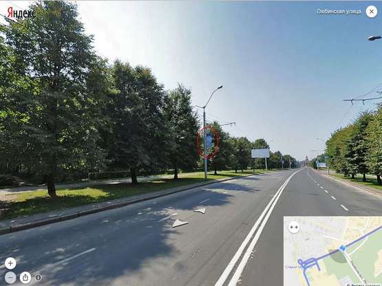 Фото рекламной плоскости по адресу вул. Любінська (ліва сторона) - від/до Аеропорту