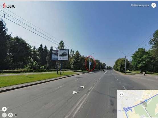 Фото рекламной плоскости по адресу вул. Любінська (ліва сторона) - від/до Аеропорту