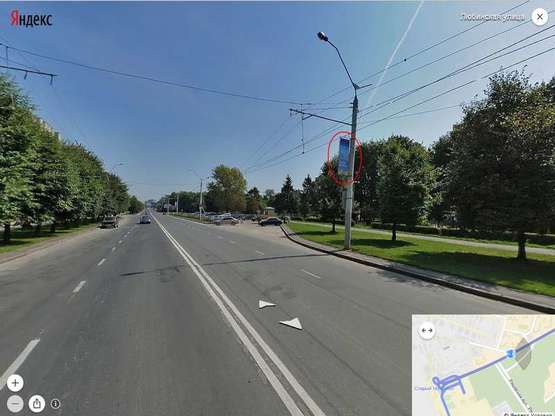 Фото рекламной плоскости по адресу вул. Любінська (ліва сторона) - від/до Аеропорту