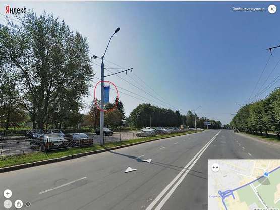 Фото рекламной плоскости по адресу вул. Любінська (ліва сторона) - від/до Аеропорту