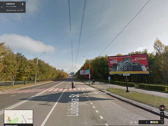 Фото рекламной плоскости по адресу вул. Любінська (ліва сторона) - від/до Аеропорту