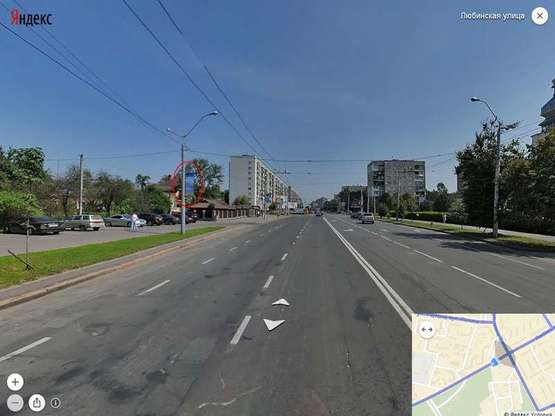 Фото рекламной плоскости по адресу вул. Любінська (права сторона) - від/до Аеропорту