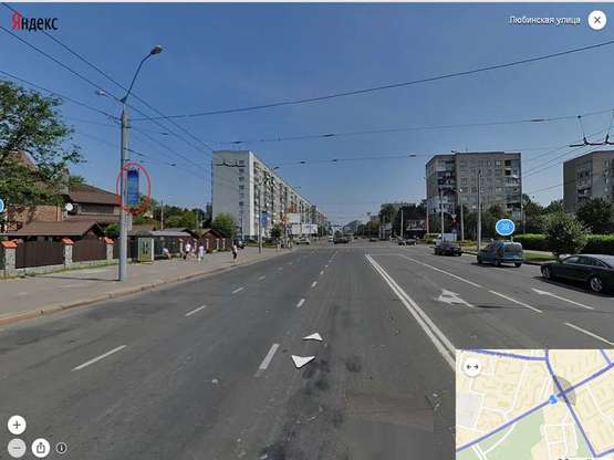 Фото рекламной плоскости по адресу вул. Любінська (права сторона) - від/до Аеропорту