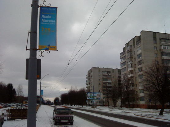 Фото рекламної площини за адресою вул. Любінська (ліва сторона) - від вул. Виговського до Аеропорту