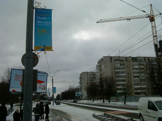 Фото рекламной плоскости по адресу вул. Любінська (ліва сторона) - від вул. Виговського до Аеропорту