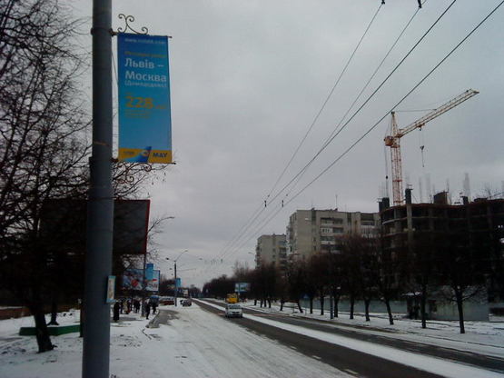 Фото рекламної площини за адресою вул. Любінська (ліва сторона) - від вул. Виговського до Аеропорту