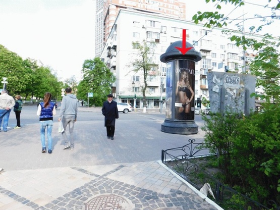 Фото рекламной плоскости по адресу Б.Васильковская ул.130, возле ул.Ковпака, со стороны ул.Ковпака