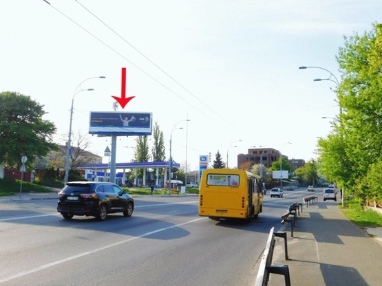 Фото рекламної площини за адресою Краснозвездный пр-т, возле пер.Новонародного, рядом заправка ТНК