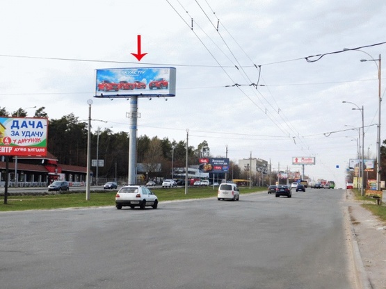 Фото рекламной плоскости по адресу Кольцевая дорога 27, к пр-ту Победы, ст.м.Академгородок