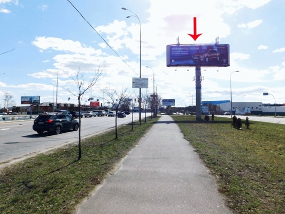 Фото рекламної площини за адресою Палладина Академика пр-т, возле ул.Стеценка, в сторону ст.м.Академгородок, пр-та Победы