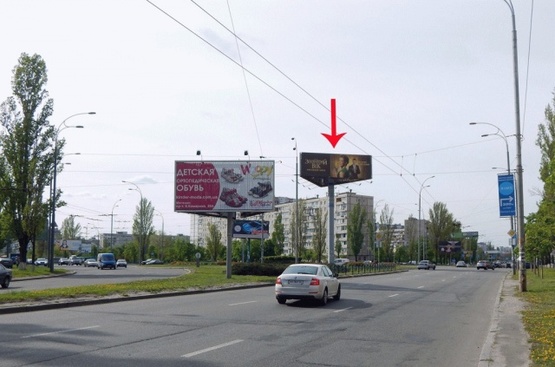 Фото рекламної площини за адресою Героев Сталинграда пр-т, развязка с ул.Мате Залки, со стороны Московского пр-та