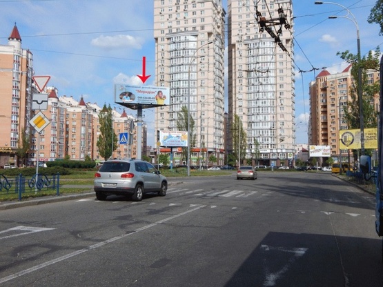 Фото рекламной плоскости по адресу Героев Сталинграда пр-т, со стороны ул.Мате Залки, на транспортной развязке