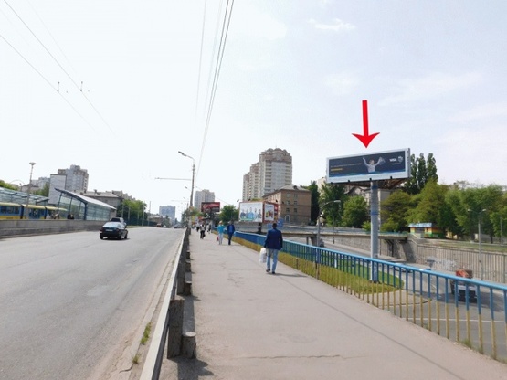 Фото рекламної площини за адресою Борщаговская ул., развилка с ул.Индустриальной, к ст.м.Шулявка, в центр