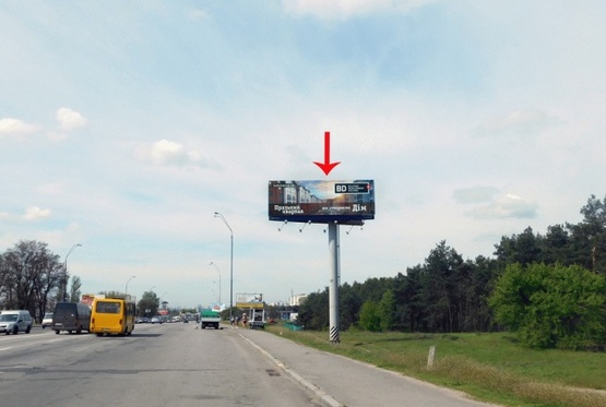 Фото рекламної площини за адресою Броварской пр-т 300 м в направлении станции метро "Лесная"