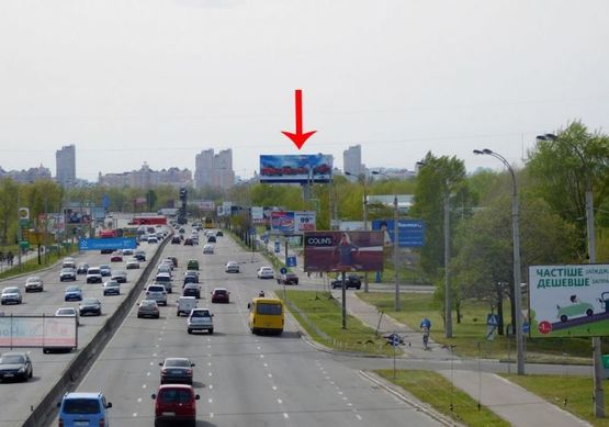 Фото рекламной плоскости по адресу Ватутина пр-т 100 м от выезда с ул. Бальзака, в направлении к Московскому мосту (перед АЗС)
