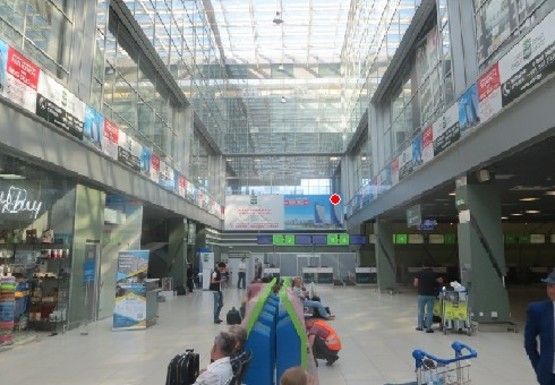 Фото рекламної площини за адресою Центральный холл, 1 этаж (Терминал А)