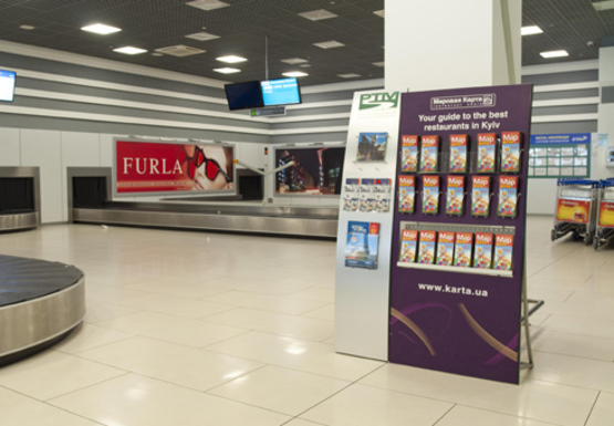 Фото рекламной плоскости по адресу Зал получения багажа, 1 этаж (Терминал А)