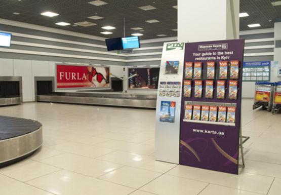 Фото рекламной плоскости по адресу Зал получения багажа, 1 этаж (Терминал А)