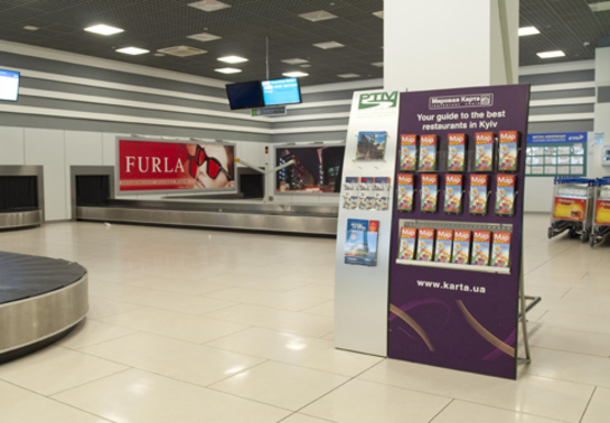 Фото рекламної площини за адресою Зал получения багажа, 1 этаж (Терминал А)