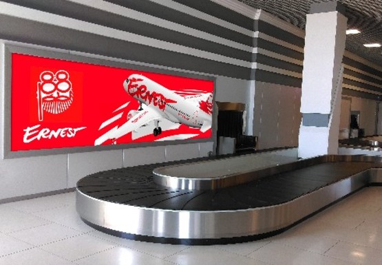 Фото рекламної площини за адресою Зал получения багажа, 1 этаж (Терминал А)