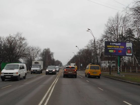 Фото рекламной плоскости по адресу м. Бровари, вул. Олега Онікієнка, навпроти будинку 9