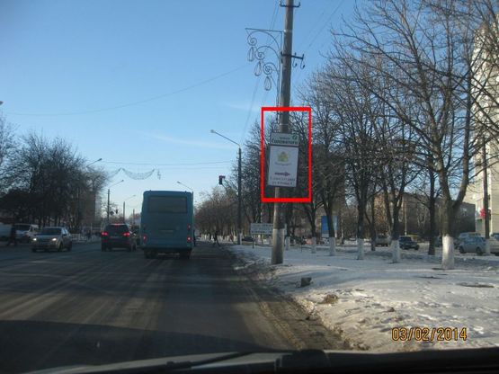 Фото рекламной плоскости по адресу вул. Київський Шлях, поворот на вул. Головатого