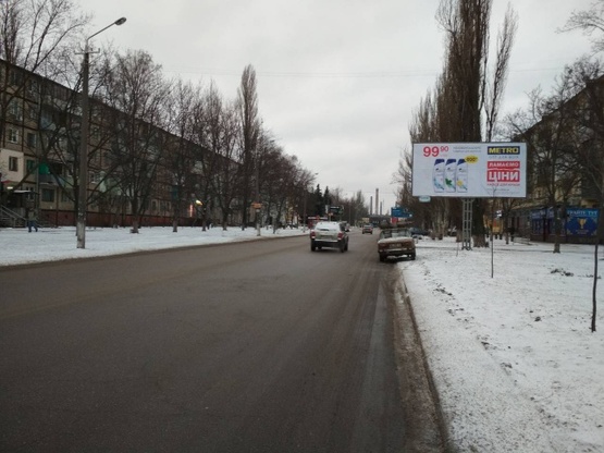 Фото рекламної площини за адресою Калнишевского Петра просп. (Косиора ул.), возле дома №42 (маркет "АТБ", Магазин Маяк, ДК Металлург, Поликлиника №2), в направл. ул. Б.Хмельницкого