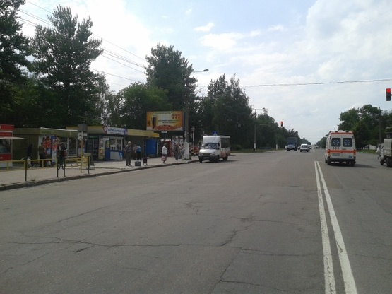 Фото рекламной плоскости по адресу Мира просп. , 37 (Микрорайон ДОС, "ЭКО-маркет", аптека "Первоцвет-Фарм", ПродМаркет, ОщадБанк), направл. из центра города