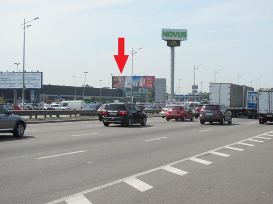 Фото рекламної площини за адресою Бажана Н. просп., (ТЦ "Новус", 300м. к ст. м.  Осокорки, "KFC", Новая почта №60, АЗС "ANP", АСЗ "ТНК"), в направ. Южного моста, левый