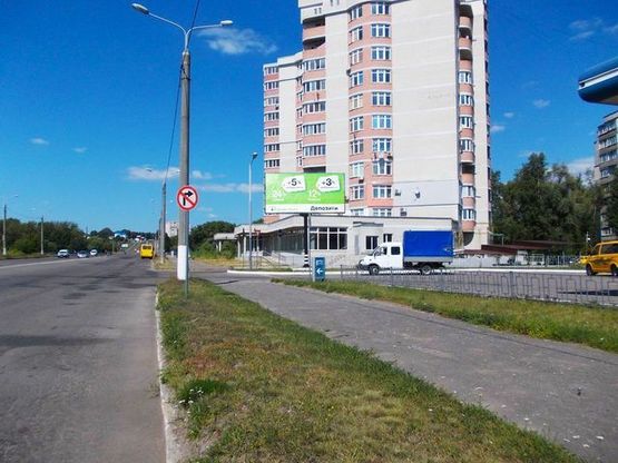 Фото рекламной плоскости по адресу Прокофьева ул.,напротив ресторан "Omlette" АЗС "ANP"(100 м.к АЗС "АМІС")