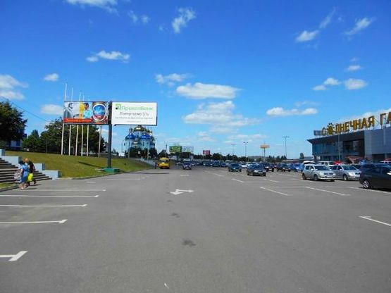 Фото рекламной плоскости по адресу 30 лет Победы пл., 1, стоянка Солнечная галерея, с\м "ОКЕЙ"