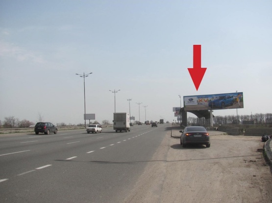 Фото рекламной плоскости по адресу Кольцевая дорога перед Жулянским путепроводом (левая)