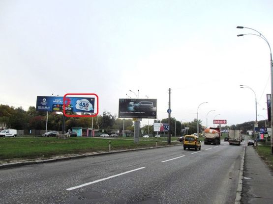 Фото рекламної площини за адресою Кольцевая дорога / Зодчих 62 в сторону Теремков (левый)