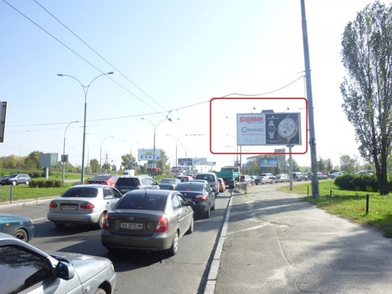 Фото рекламної площини за адресою Героев Сталинграда / въезд на Московский мост, напр. от Оболони