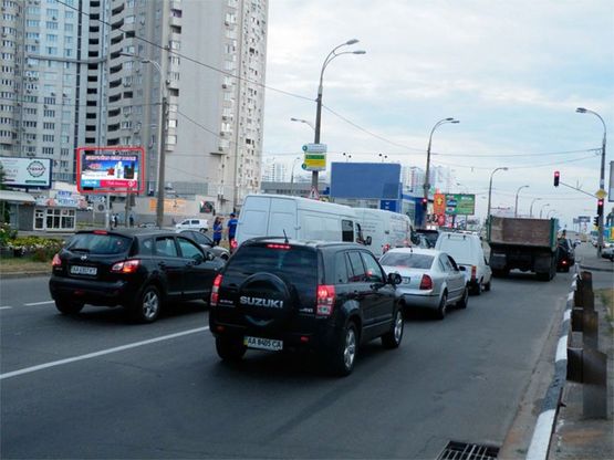 Фото рекламной плоскости по адресу Днепровская наб / Княжий Затон, напр. к пр-кту Бажана