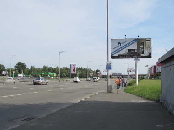 Фото рекламної площини за адресою Столичное шоссе (напротив СТО Мерседес, ТРЦ "Домосфера", АЗС "WOG", выезд из города)