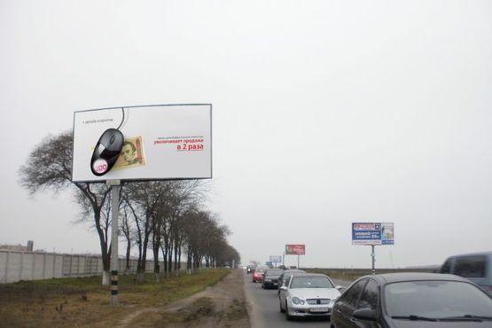 Фото рекламної площини за адресою Глушко Ак. пр-т, от М.Жукова пр-та (ж/массив Таирова) к Ильичевской дороге