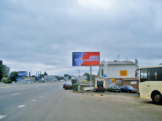 Фото рекламної площини за адресою Киевское (Ленинградское) шоссе из Одессы (463+770), от  Новомосковской дороги к "Мерседес центру", "Новой Линии"